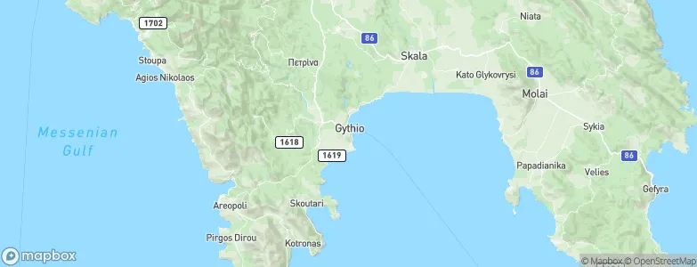 Gytheion, Greece Map