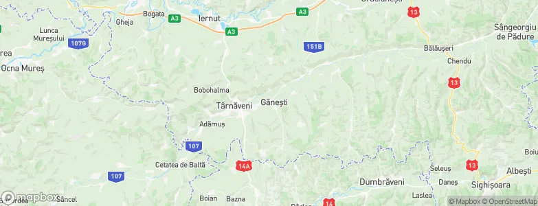 Găneşti, Romania Map