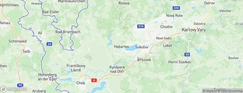 Habartov, Czechia Map