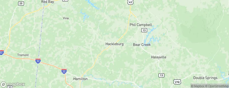 Hackleburg, United States Map