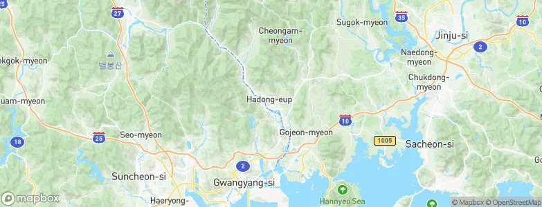 Hadong-eup Samuso, South Korea Map