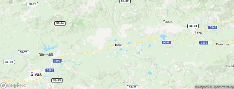 Hafik, Turkey Map