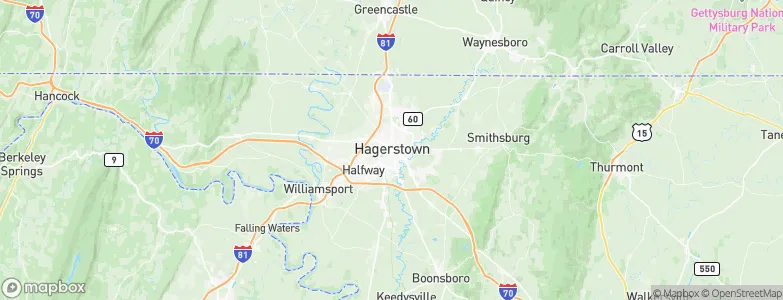 Hagerstown, United States Map