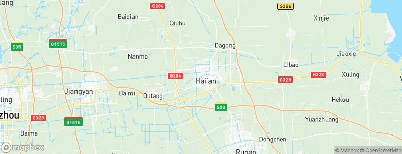 Hai’an, China Map