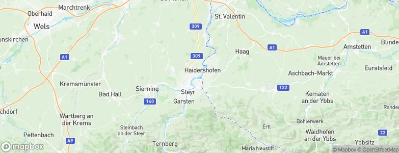 Haidershofen, Austria Map