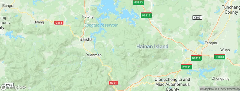 Hainan Province, China Map