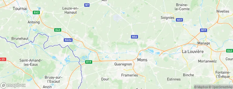 Hainaut Province, Belgium Map
