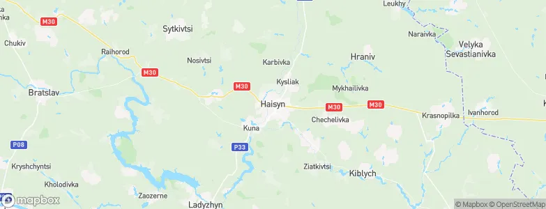 Haisyn, Ukraine Map
