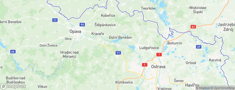 Háj ve Slezsku, Czechia Map