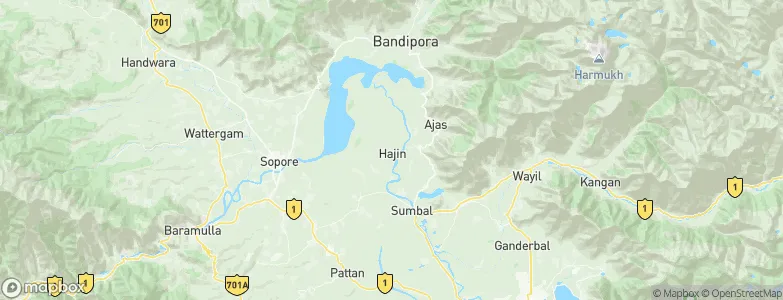 Hājan, India Map