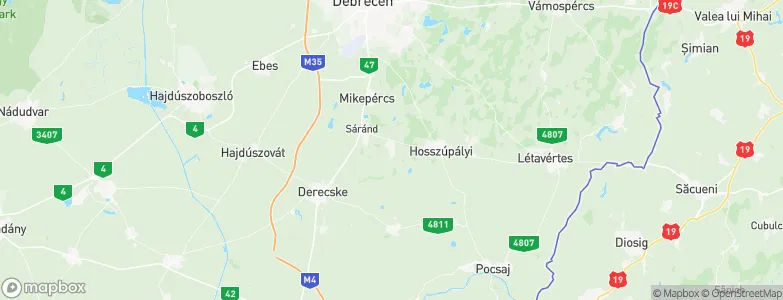 Hajdúbagos, Hungary Map