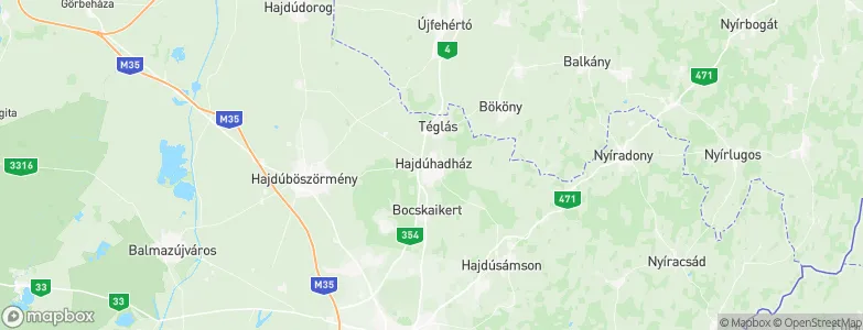 Hajdúhadház, Hungary Map