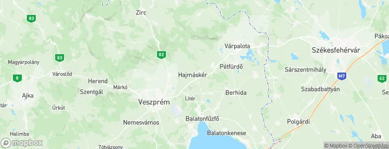 Hajmáskér, Hungary Map