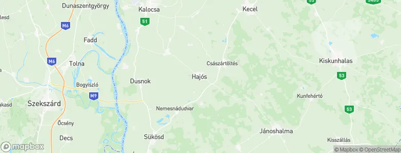 Hajós, Hungary Map