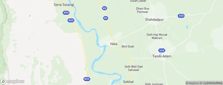 Hāla Nawa, Pakistan Map