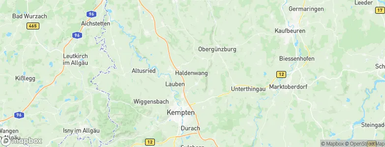 Haldenwang, Germany Map