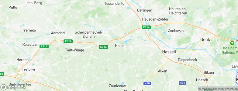 Halen, Belgium Map