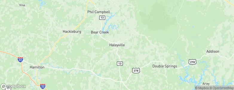 Haleyville, United States Map