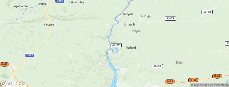 Halfeti, Turkey Map