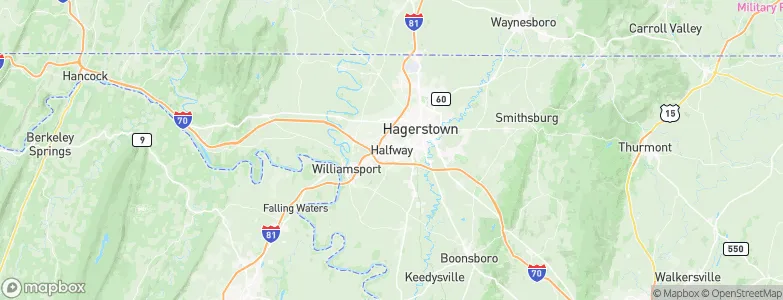 Halfway, United States Map