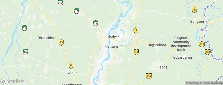 Hālīsahar, India Map