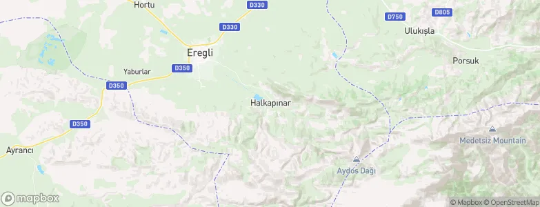Halkapınar, Turkey Map