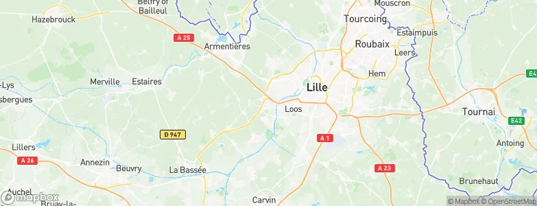 Hallennes-lez-Haubourdin, France Map