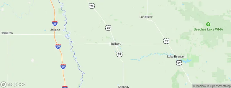 Hallock, United States Map