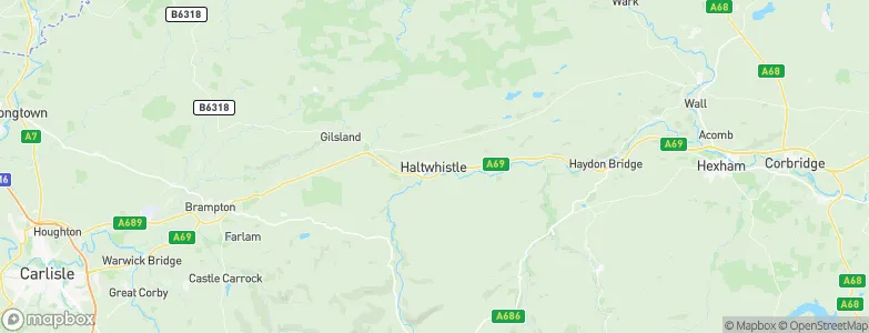 Haltwhistle, United Kingdom Map