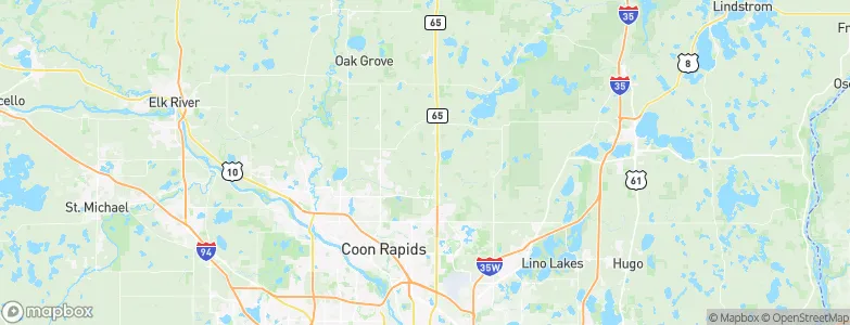 Ham Lake, United States Map