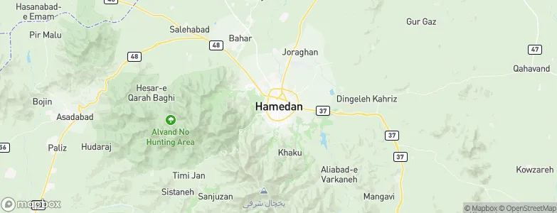 Hamadan, Iran Map