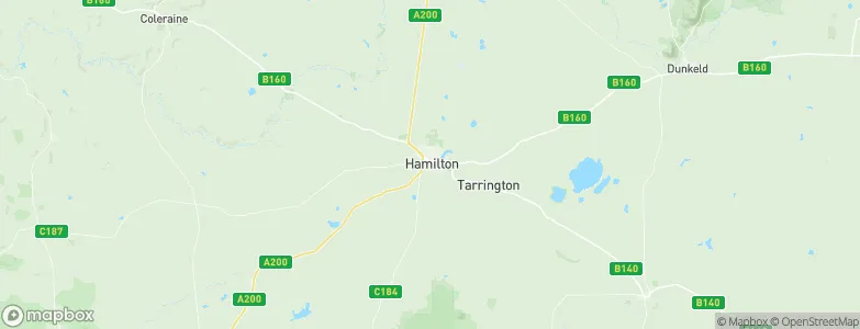 Hamilton, Australia Map
