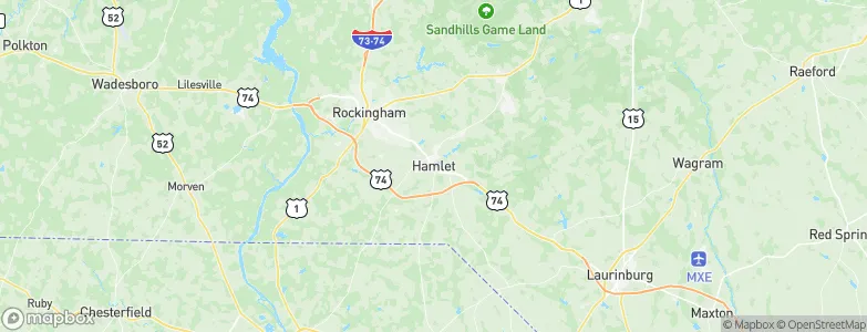 Hamlet, United States Map
