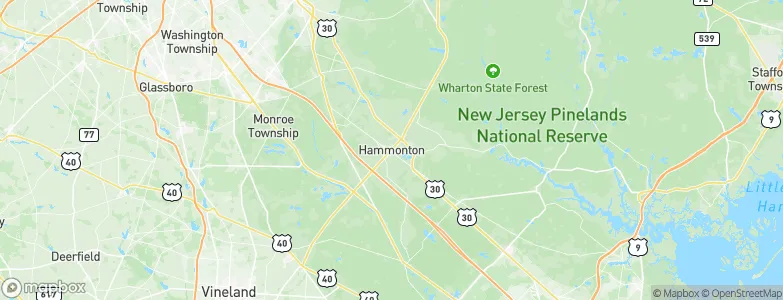 Hammonton, United States Map