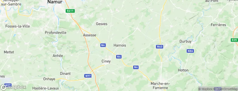 Hamois, Belgium Map