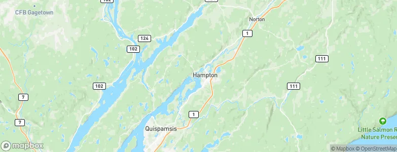 Hampton, Canada Map