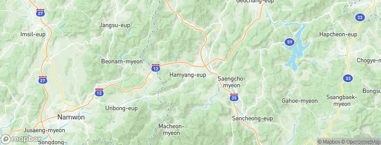 Hamyang, South Korea Map