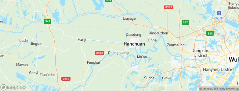 Hanchuan, China Map