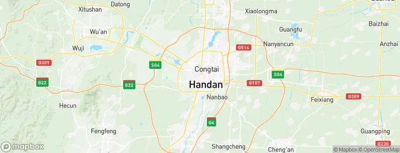 Handan, China Map