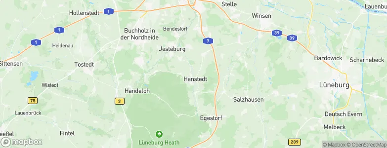 Hanstedt, Germany Map