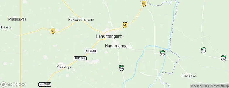 Hanumāngarh, India Map