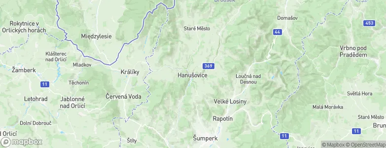 Hanušovice, Czechia Map
