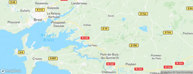 Hanvec, France Map