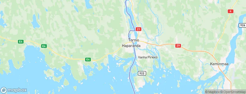 Haparanda Municipality, Sweden Map