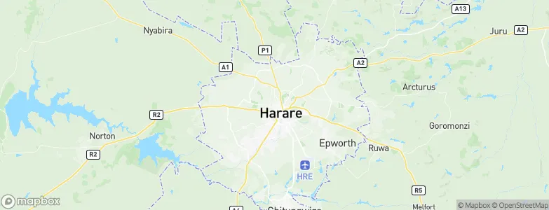Harare, Zimbabwe Map
