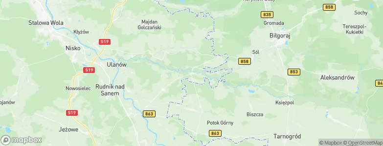 Harasiuki, Poland Map