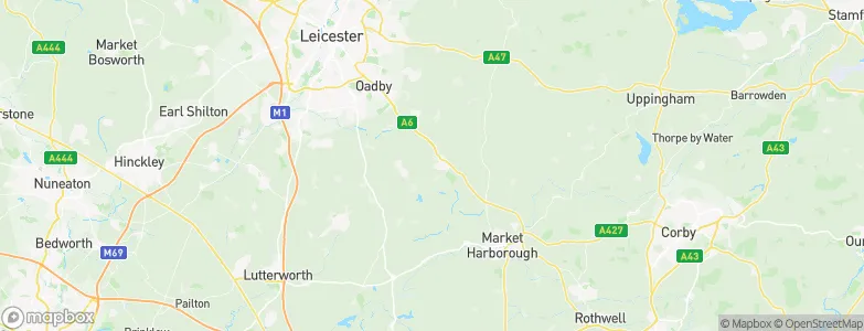 Harborough District, United Kingdom Map