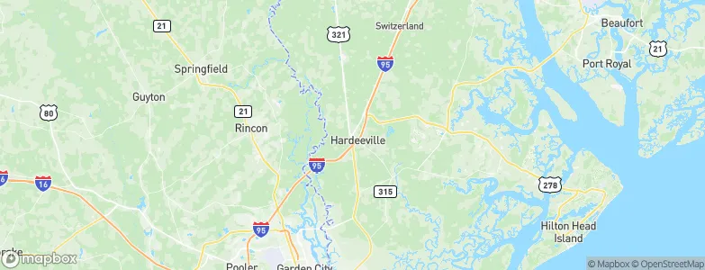 Hardeeville, United States Map