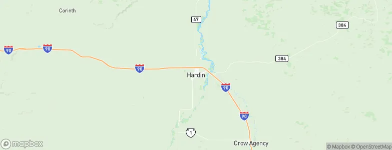 Hardin, United States Map