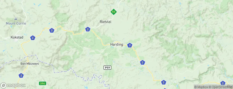 Harding, South Africa Map